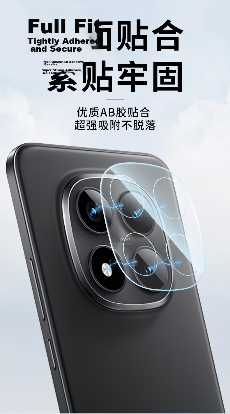 Langling [2 Pieces] Compatible with Redmi Note 15 Pro+ Lens Protector Film Full Coverage HD Scratch-Resistant Durable Camera Lens Protective Film for Redmi Note 15 Pro+ 3