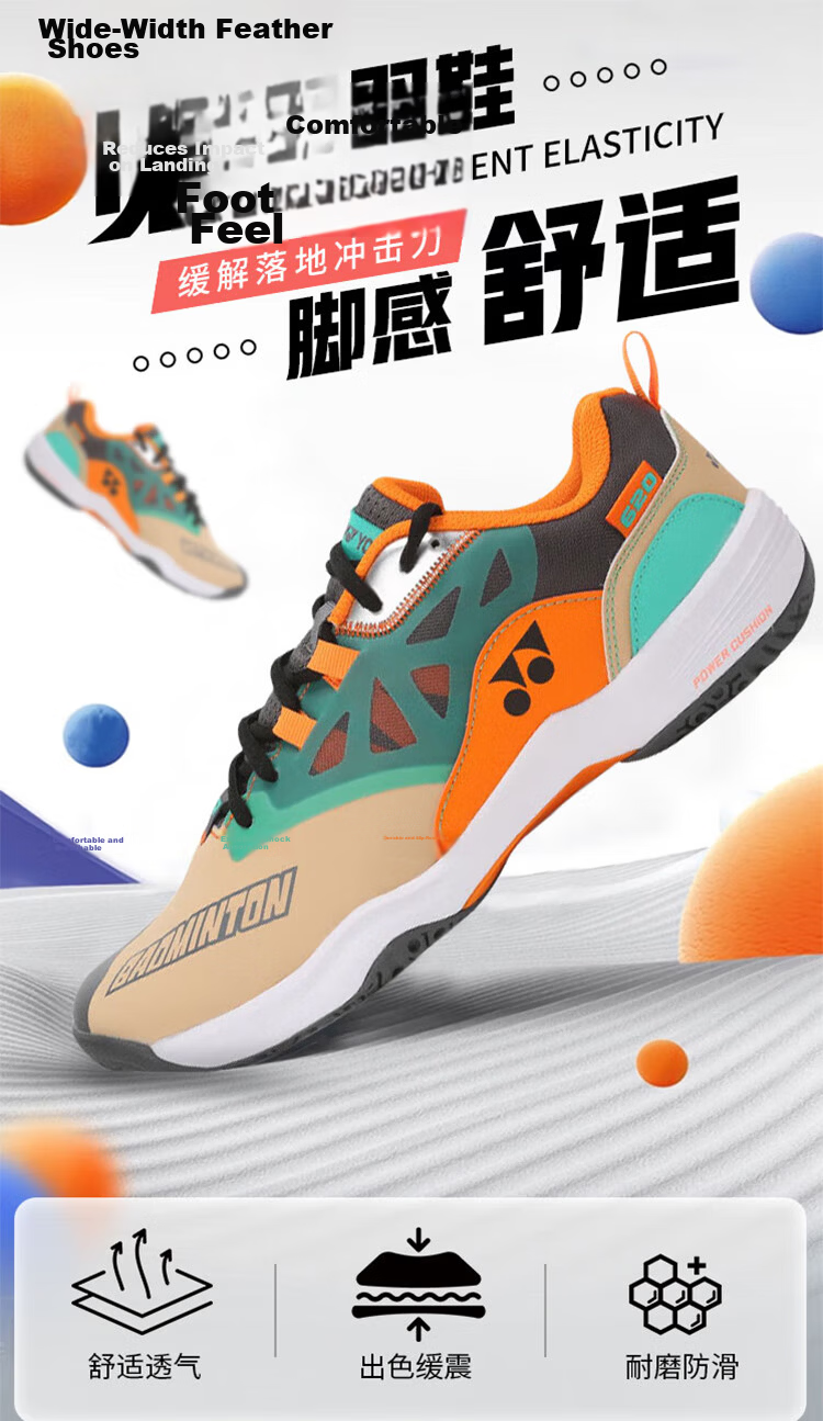 YONEX Badminton Shoes, Entry-Level Training Shock-Absorbing Power Cushion for Men And Women, SHB101CR, White/gold, Size 40.5 19