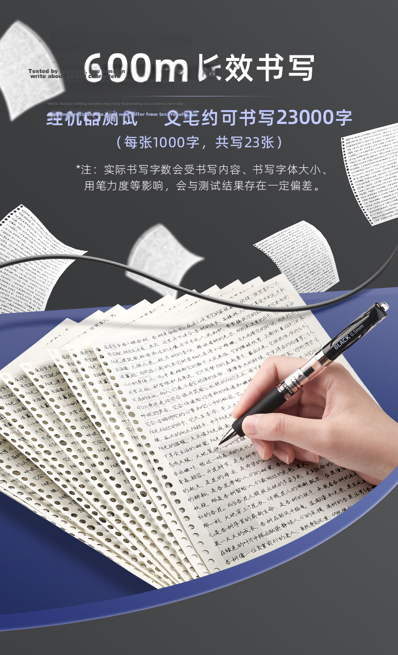 Jinzhi Retractable Gel Pen, Black, 20 Pcs/0.5mm, Classic Bullet Tip, Conference Signing Pen, Black Ink, Carbon-Based Retractable Pen, Back-To Essential 5