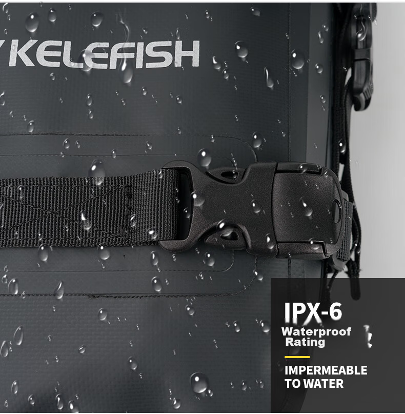 KELEFISH Motorcycle Guard Edge Protective Reflective Side Bag Waterproof Travel Hanging Bag Carbon Fiber 8-10*1 9