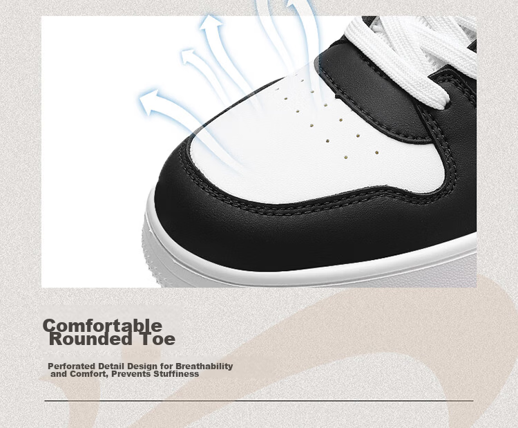 Guirenniao Men's Casual Sneakers New Couple's Thick-Soled Sports Shoes White/Red Size 41 6