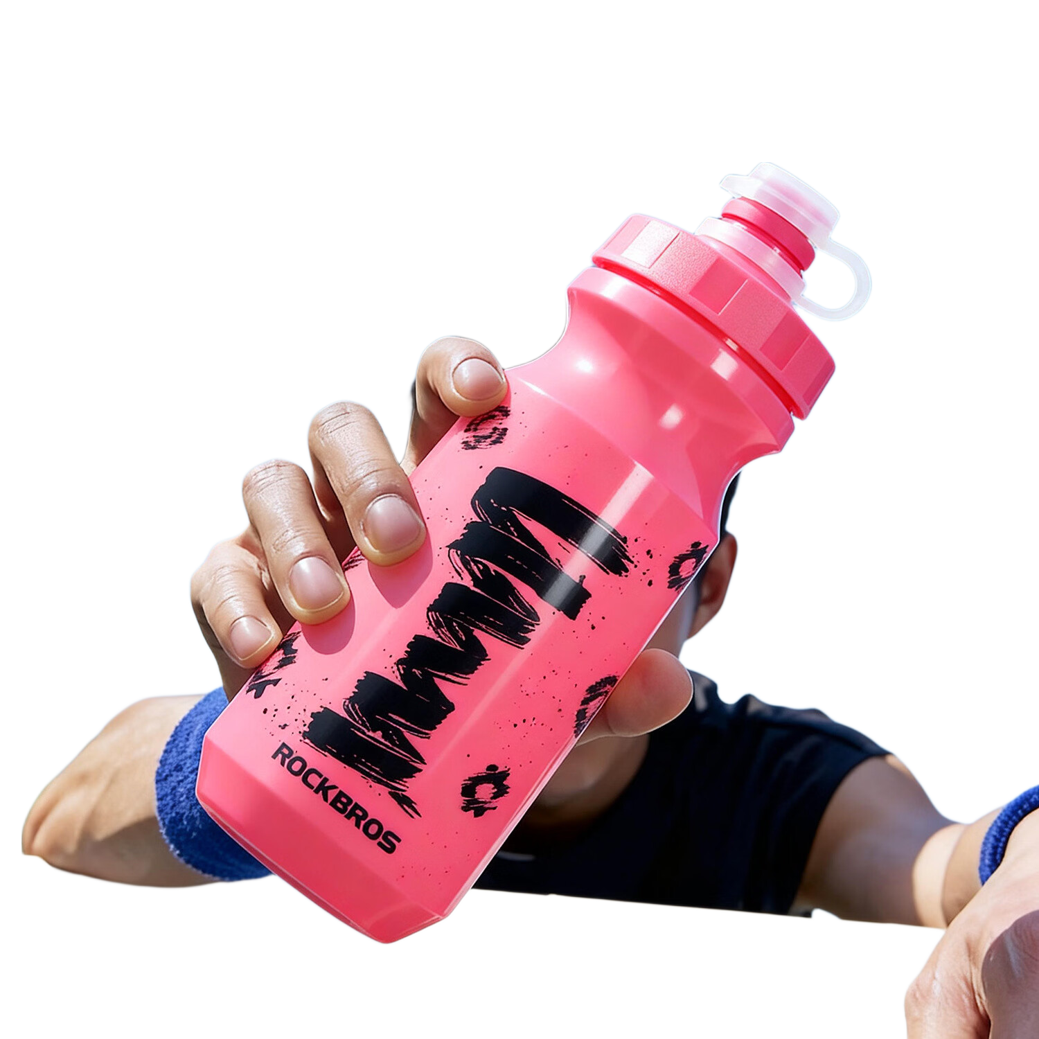 ROCKBROS Bicycle Cycling Water Bottle Unisex Mountain Road Bike Squeeze Outdoor Sports Water Cup Blue