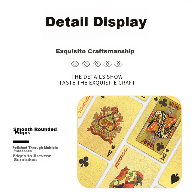 Wangjing Poker Plastic Playing Cards Luxury Gold Cool Texas Hold'em Flower-Cut Magic Cards High-Value Card Flourishing Practice Deck 9