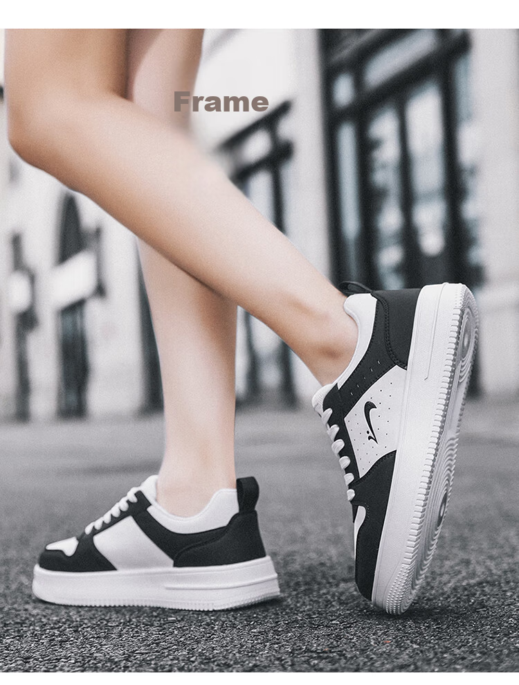 Guirenniao Men's Casual Sneakers New Couple's Thick-Soled Sports Shoes White/Red Size 41 37