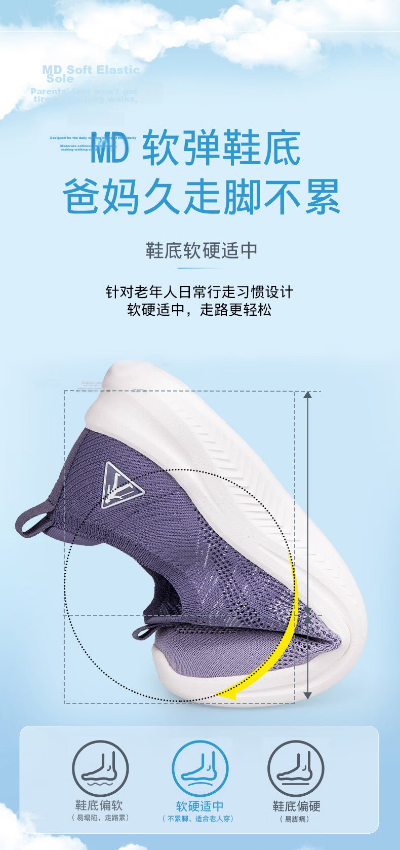 Zulijian Elderly Women's Shoes Autumn Slip-On Walking Shoes Mesh Soft Sole Mom Sneakers Women's Sports Casual Shoes 22