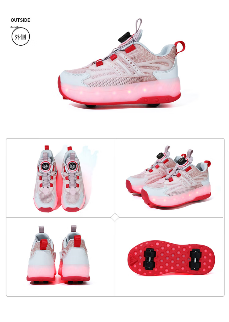 BKG Boys' Autumn New Breathable Mesh Sports Roller Skates for Students, Girls' X25533-B15 46