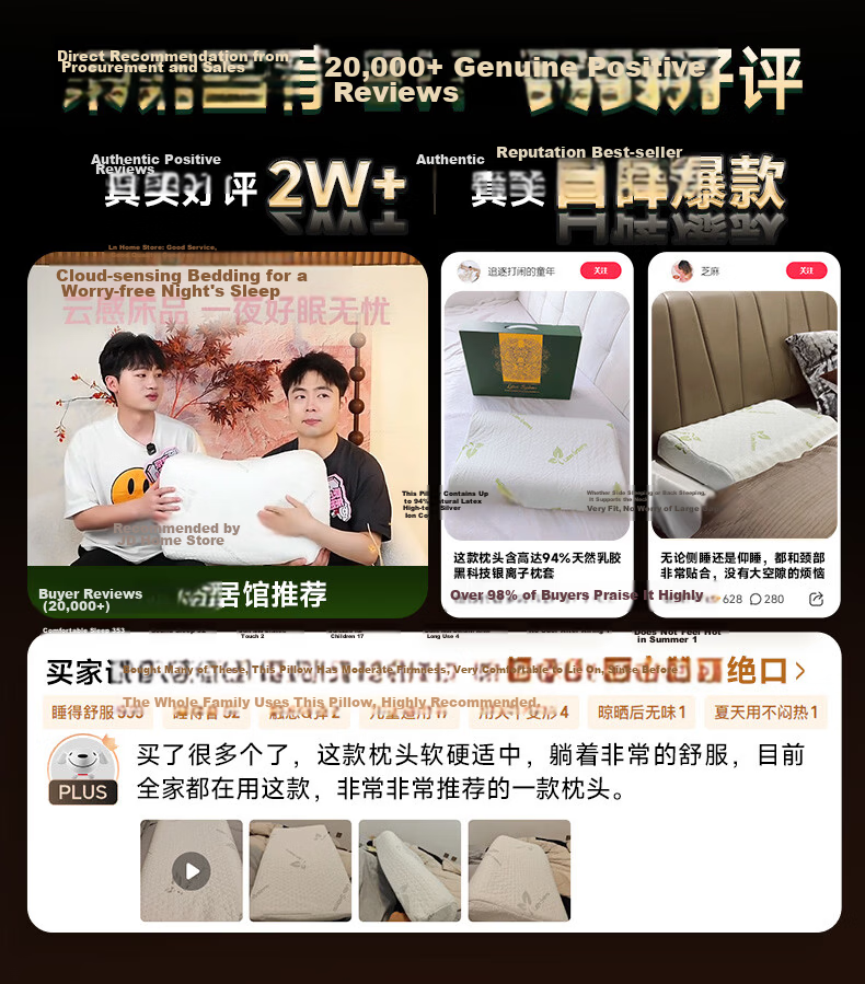 Latex Systems Thai Original Imported Latex Pillow Core 94% Content Adult Sleep Cervical Pillow Wave Breathable Rubber Pillow 3