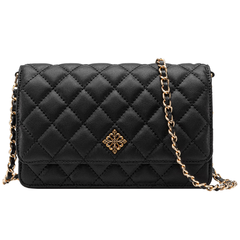 VANESSA HOGAN VH Women's Aurora Quilted Luxury Elegant Versatile Small Chanel Style Chain Shoulder Crossbody Bag Birthday Gift