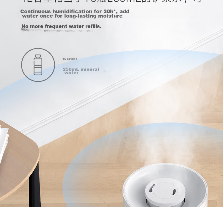 Mijia Xiaomi Humidifier 2 Bedroom Quiet Home Office Desktop Mini Air Humidifier Large Capacity Top-Fill MJJSQ06DY Gift Moisturizer for Women 9
