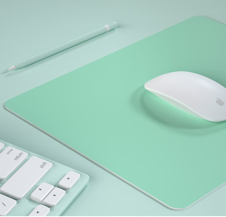 Youlianxing Negative Ion Eco-Friendly Silicone Mouse Pad, Competitive Gaming Office Computer Desk Writing Pad Soft Odorless Small Liquid Waterproof Keyboard Pad, Green 250*250mm 6