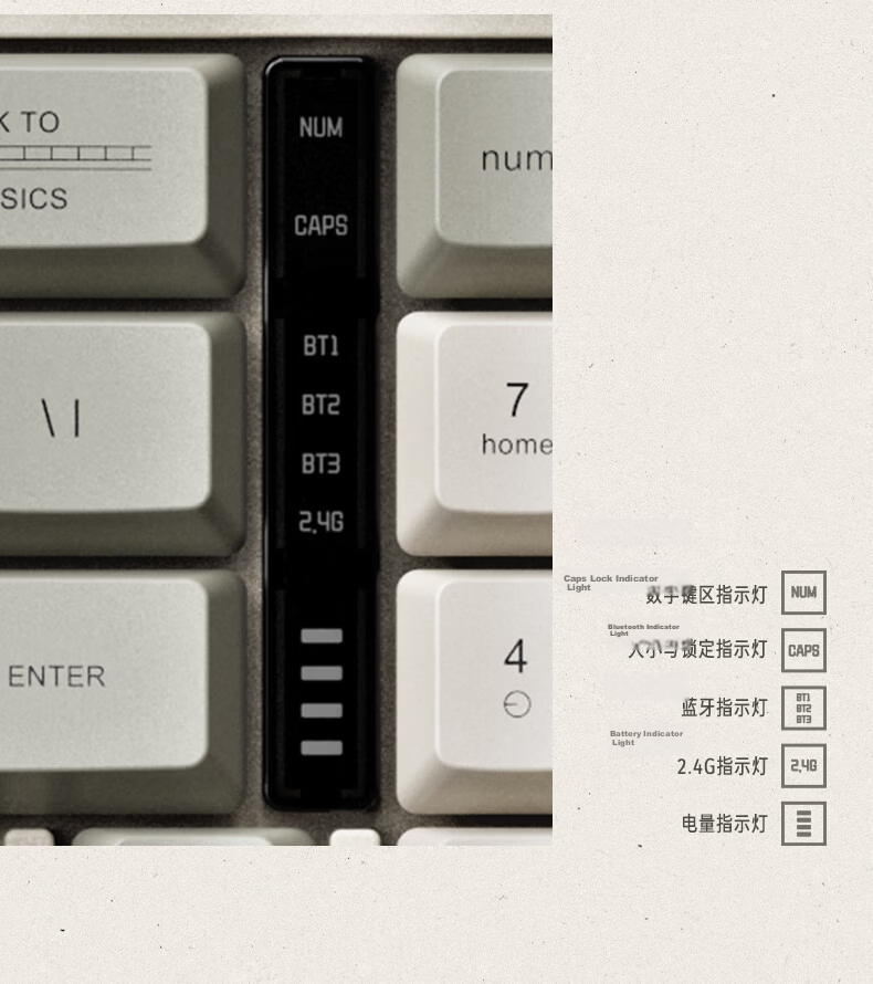Lofree Small Square Three-Mode Hot-Swappable Custom Mechanical Keyboard Wireless Bluetooth Gaming Keyboard Gasket Structure 98-Key Keyboard 12