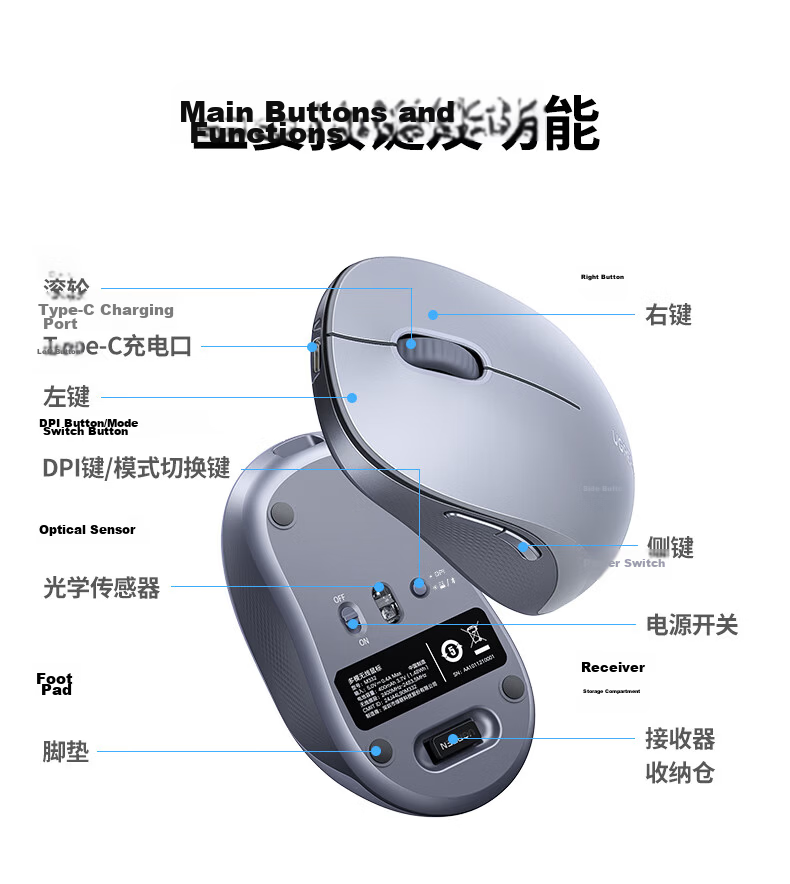 UGREEN Wireless Mouse, Quiet And Low-Noise Office Mouse, Compatible with Huawei And Xiaomi Laptops And Desktop Computers, USB Wireless Connection Mouse, Batteries Included 19