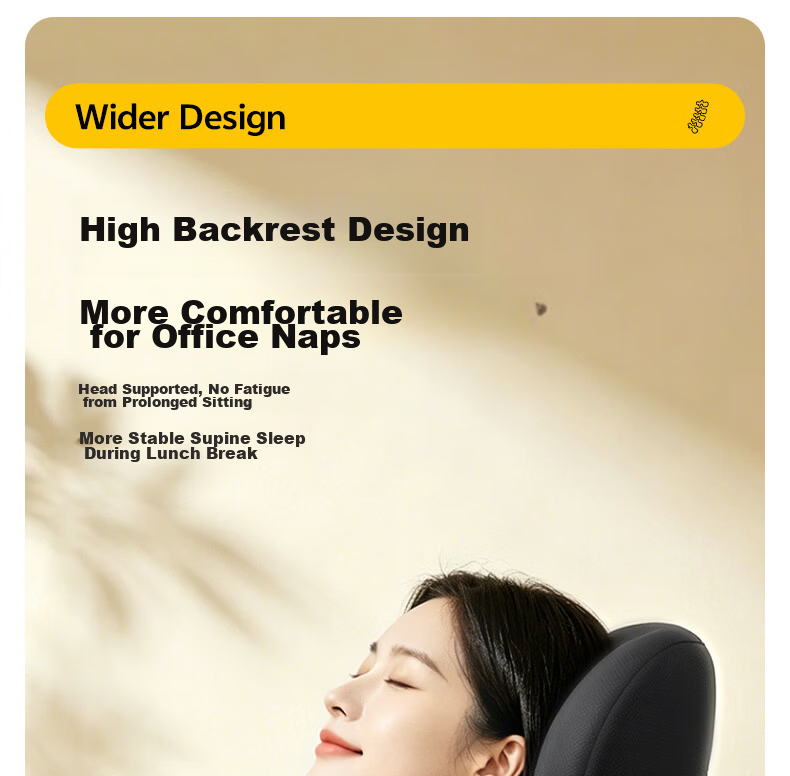Yuzhaolin Chair Headrest Office Computer Seat Adjustable Elevated Head Support Nap Reclining Neck Protection Cushion Backrest Pad 7