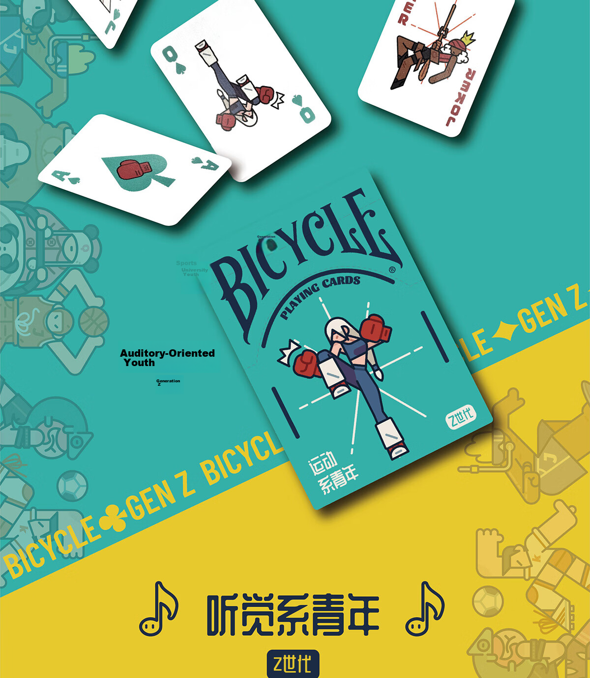 BICYCLE Playing Cards, Trendy Blind Box Series, Weather-Desire Explosion Playing Cards, 1 Deck 8