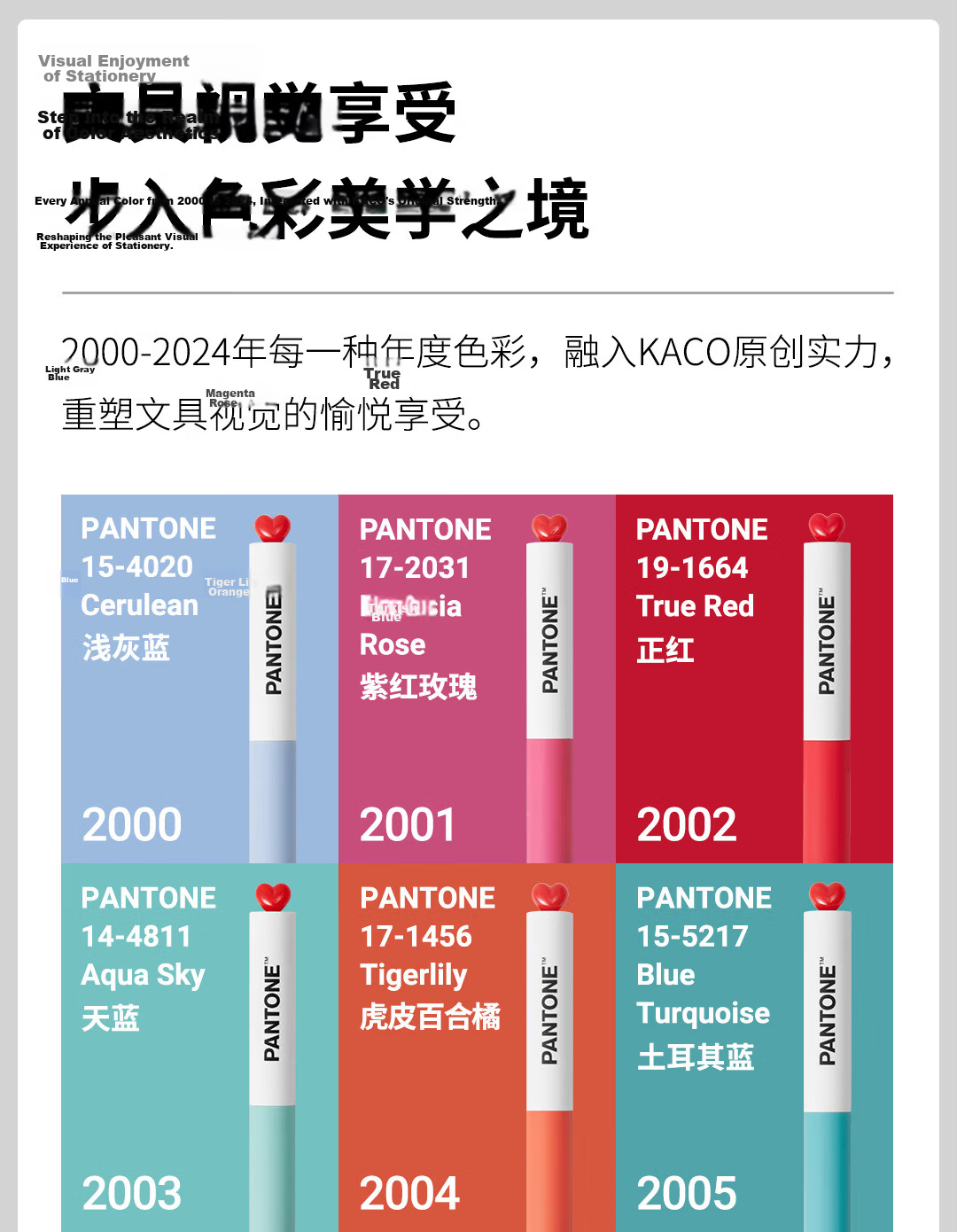 KACO x PANTONE Collaboration 0.5mm Gel Pen High-Value Signature Pen Quick-Dry Ballpoint Pen Black Ink Carbon Pen Student Exam Pen (2000) 2-Pack 3