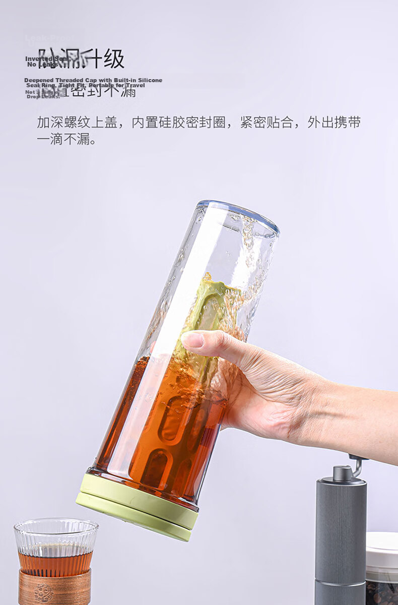 CLITON Cold Brew Coffee Maker Filter Mesh Cold Brew Cup Coffee Filter Pot Water Pitcher Tea Pot Ice Drip Pot Cold Brew Bottle 1L 5