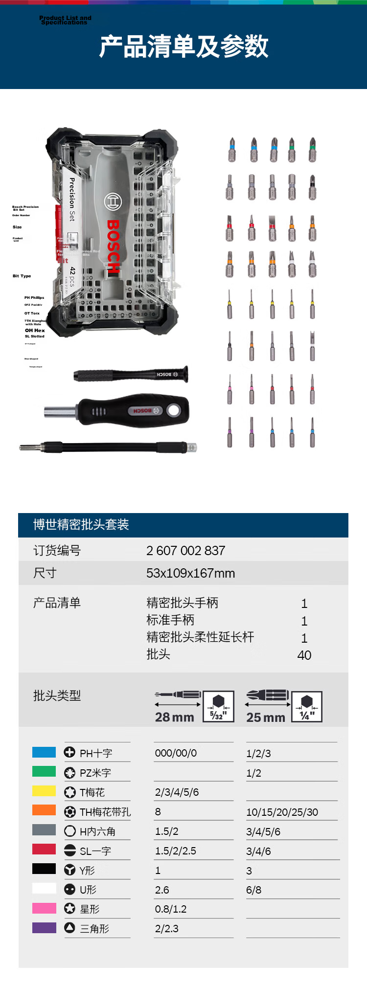 Bosch Precision Screwdriver Bit Set 43-Piece Laptop Disassembly with Handle and Extension Rod 12
