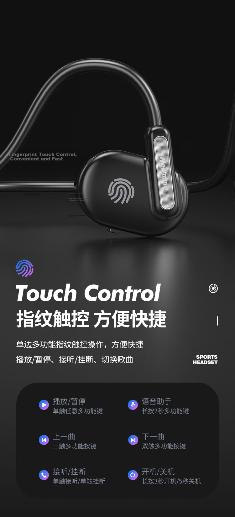Newmine Mini6S [Open-Ear Design, Bone Conduction Concept] Over-ear Bluetooth Headphones, Open Wireless Earphones, Comfortable Sports Running Headphones, Milk Tea Color 13