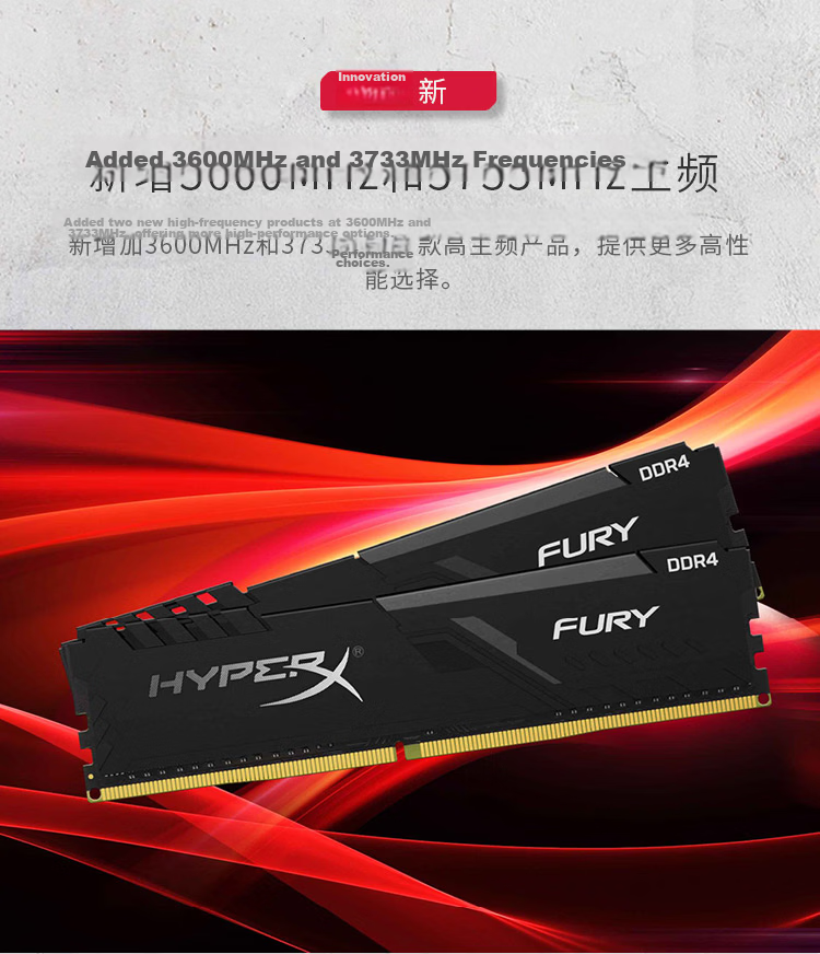 Kingston FURY 32GB (16G×2) Kit, DDR4 3600, Desktop Memory Module, Beast Series, HyperX 3