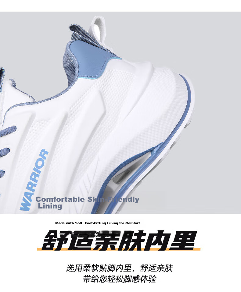 Warrior Official Men's Summer 2026 New Casual Running Shoes Comfortable Dad Sneakers Men's Sports Shoes Beige Red Size 39 6