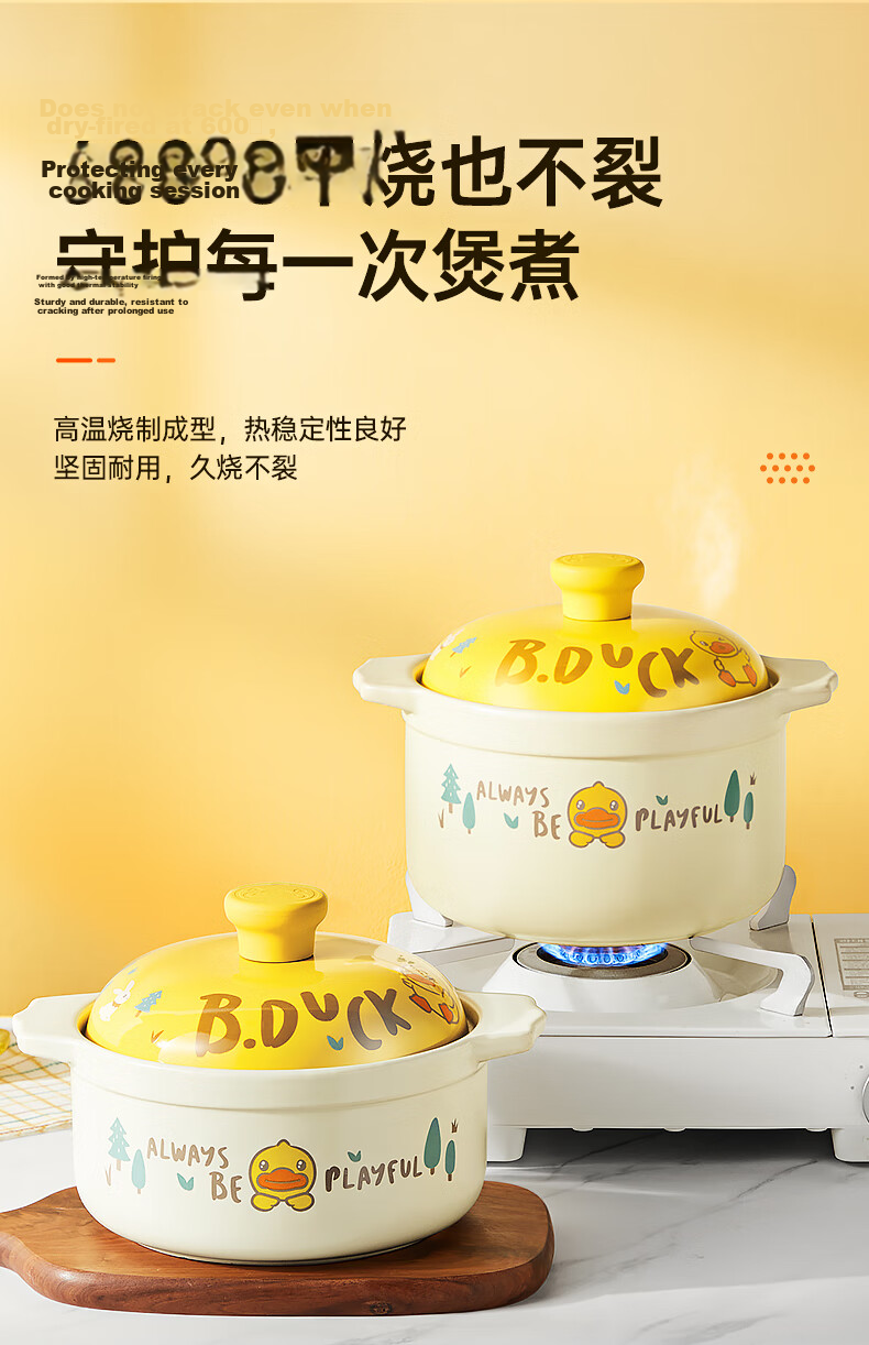 COOKER KING Ceramic Casserole 2.5L Clay Pot Soup Stew Porridge Rice Cooker Gas Stove Compatible 5