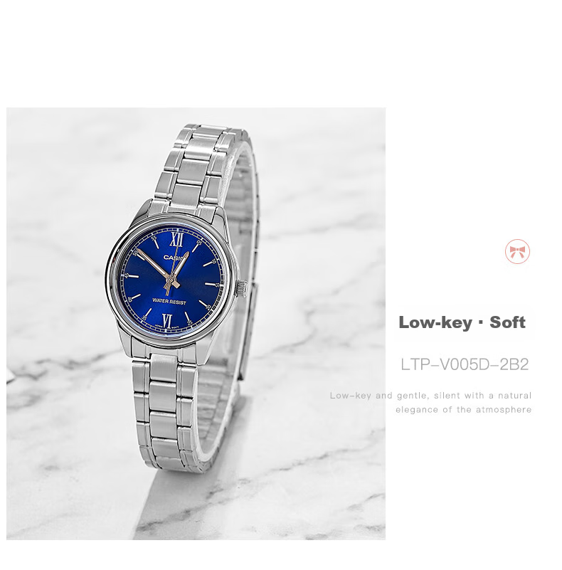 CASIO Watch, Simple Analog Steel Strap Small Dial Quartz Women's Watch, Valentine's Day Gift, LTP-V005GL 10