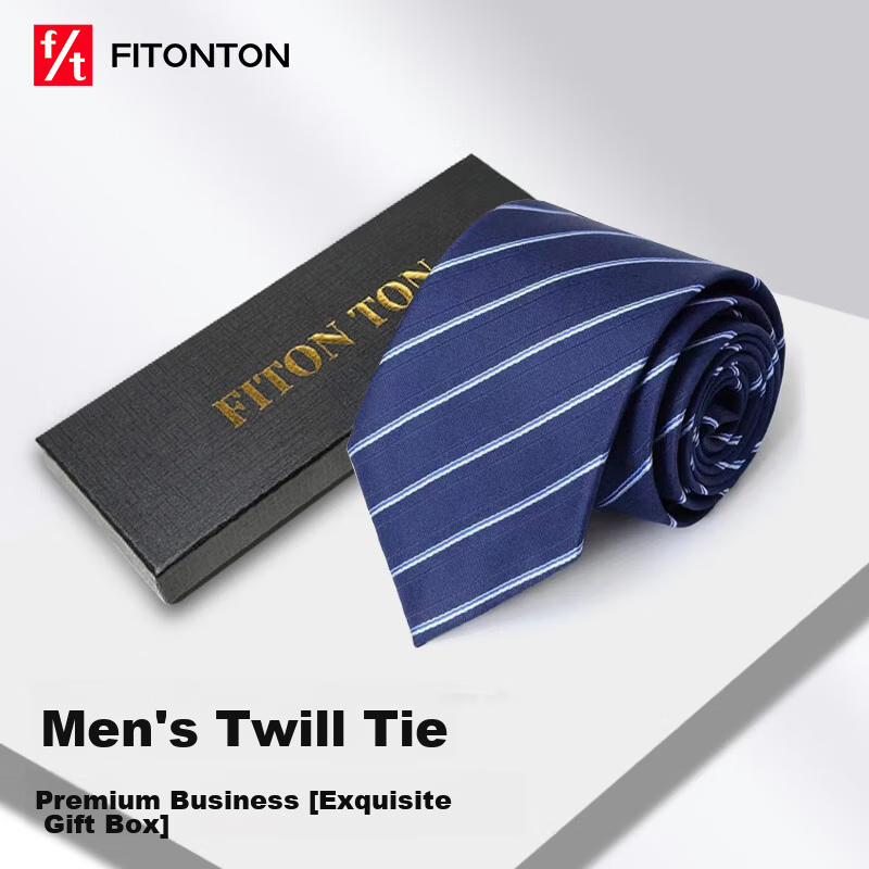 FitonTon Wedding Annual Banquet Tie Formal Men's Business Gift for Boyfriend Husband New Year Valentine's Day Gift Box Set