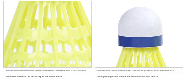 YONEX Badminton Shuttlecock, Durable Flight Stability, Competition And Training, Nylon Plastic Ball M-300 White 8