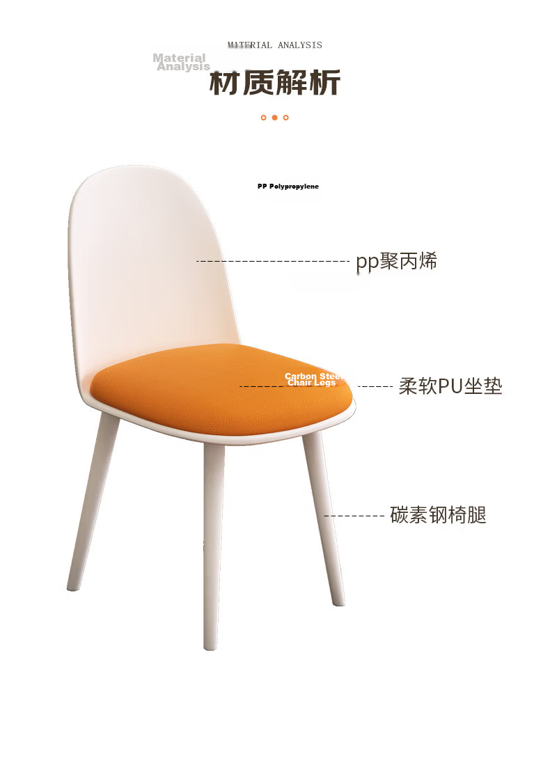 Fanshe Dining Chair Home Small Apartment Backrest Dining Table Chair Nordic Soft Upholstered Meeting Chair Restaurant Chair 1 Piece 15