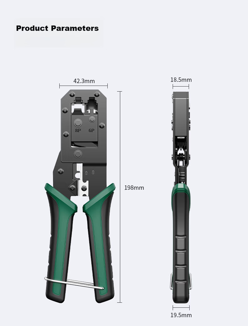 Ruineng Network Cable Crimper, RJ45 Crimping Tool Set, Network Cable Tester, Telephone And Computer Crimping Tool Pliers 16