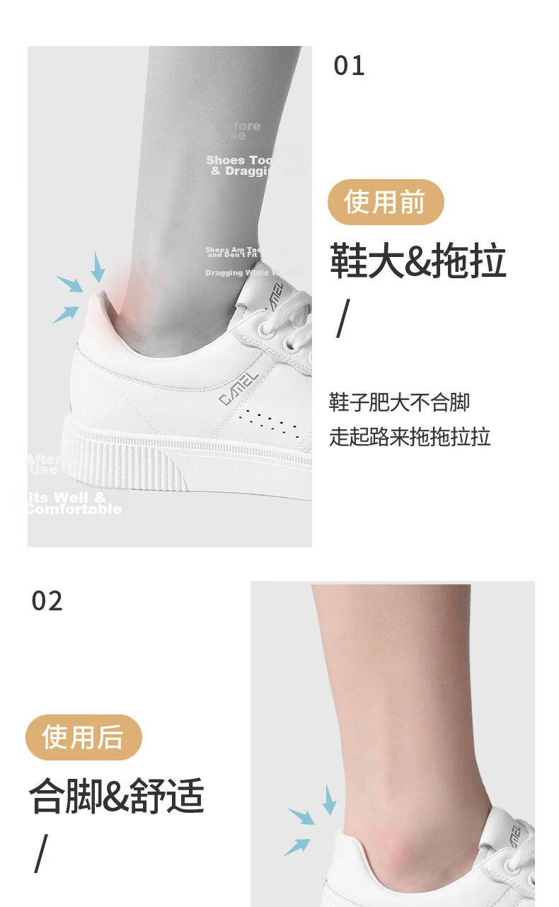 FOOTOPPO Forefoot Cushion Half Insole for Women High Heels Leather Shoes Half Size Thickened Shoe Pad Foot Protector 4