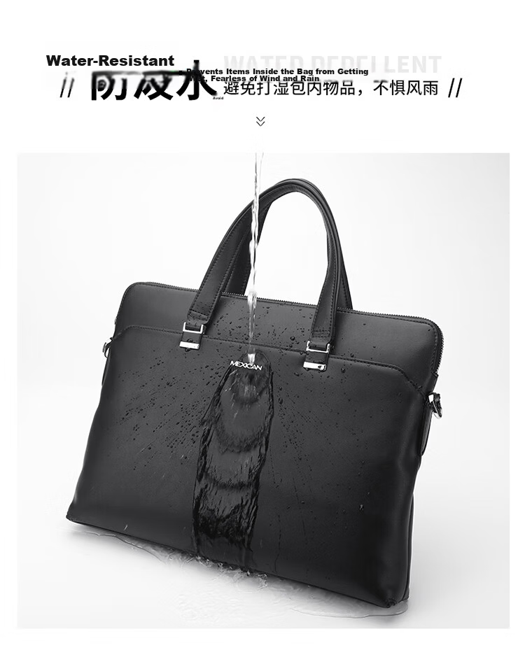 MEXICAN Men's Briefcase, Business Handbag, Office Document Bag, Travel Attorney Casual Commuter Birthday Gift for Me 9