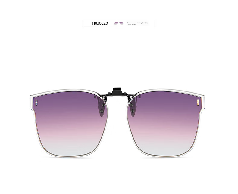 Helen Keller Unisex Fashion Polarized Clip-On Sunglasses for Driving HP830C22 13
