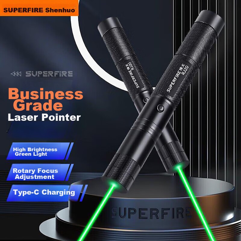 SupFire RJ02 Green Laser Pointer Long-Range Outdoor Rechargeable Laser Light Sales Teaching Pointer Flashlight Star Pointer