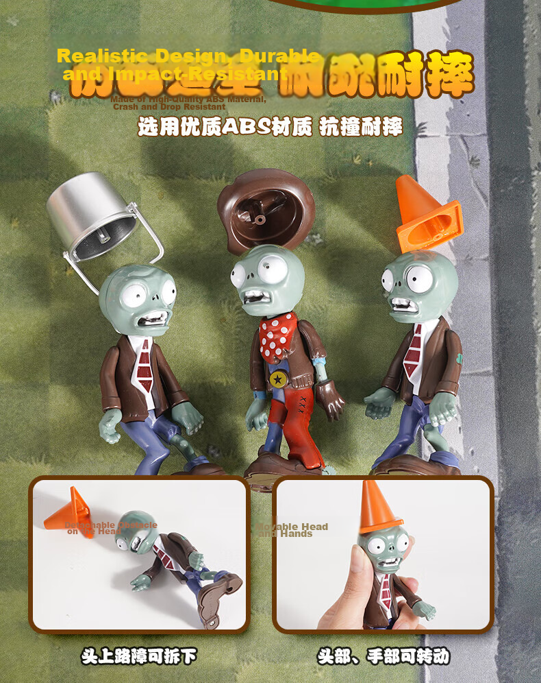 PLANTS VS ZOMBIES Peashooter Full Set Launching Doll Toy for Boys Ages 6-10 Birthday Gift 8