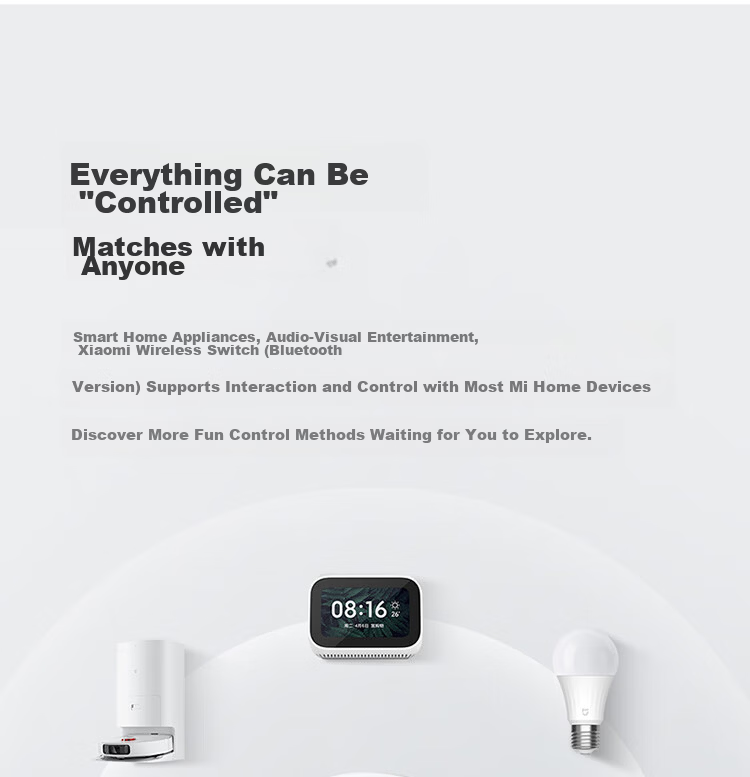 MI Wireless Bluetooth Smart Switch Button Wireless Switch Compatible with Gateway Adhesive and Portable 14