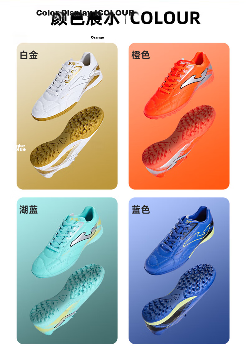 JOMA Men's TF Soccer Shoes Blue Size 45 Non-Slip Wear-Resistant Breathable Professional Match-Level Football Training Shoes 6