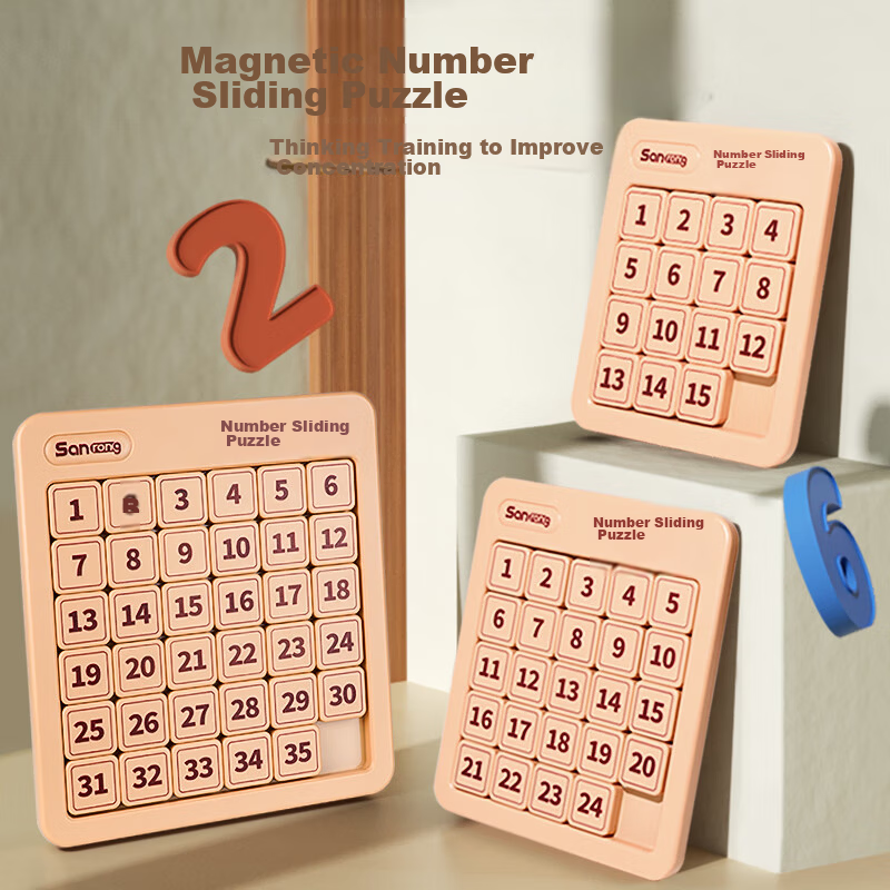 Feibei Digital Huarongdao 5x5 Magnetic Puzzle, Educational Toy for Early Learning, Gift for Children Aged 3-6 4