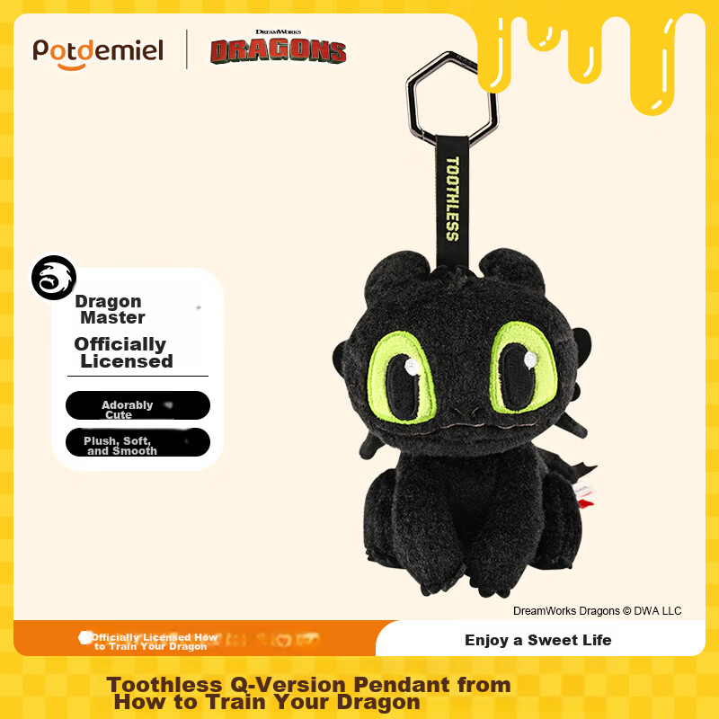 POTDEMIEL JD Best Seller How to Train Your Dragon Toothless Night Fury Glowing Wings Action Figure Backpack Pendant