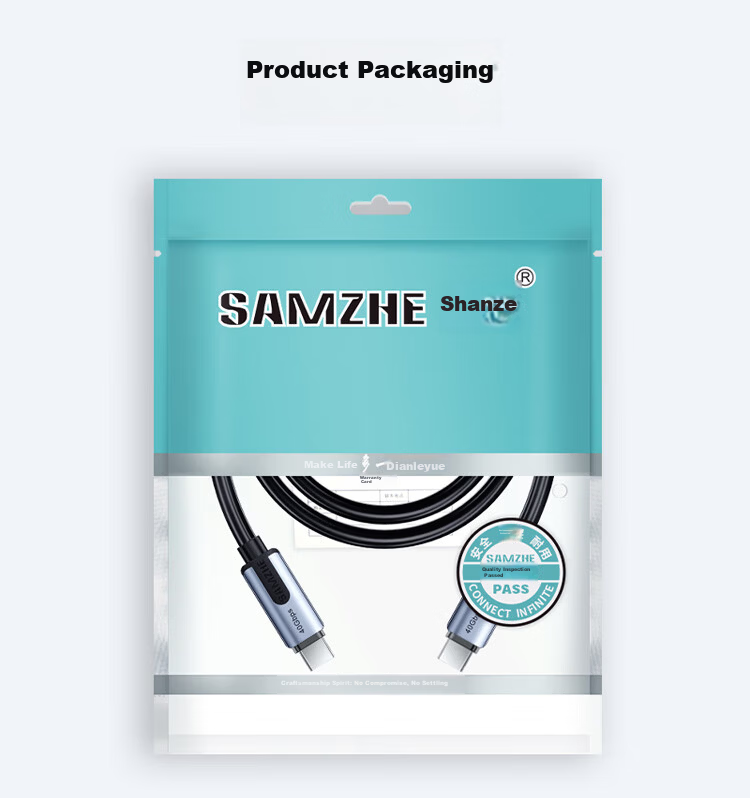 Sanze Multifunctional Type-C Dual-Head Data Cable PD 100W Fast Charging, Screen Casting, Transmission Compatible with Thunderbolt 4/3 for Apple Huawei Phones, Laptops, Monitors 0.5m 9