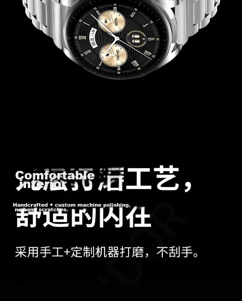 XUANDAI Compatible with WATCH Buds2 Titanium Metal Strap, Pure Titanium Alloy, Buds Two-In Earphones Watch GT5 Business GT3Pro Men's Watch 4 Wristband GT6 Universal - 22mm 11
