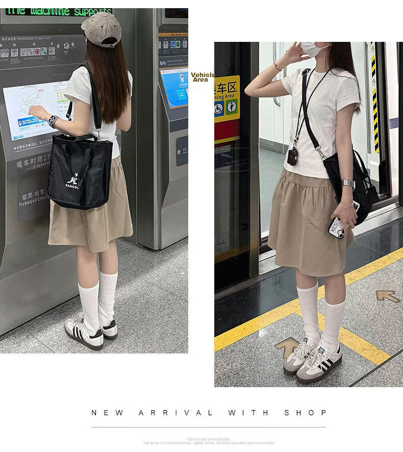 Langsha Japanese Style Women's Summer 2026 New High Waist Slim A-Line Mini Skirt Five-Point Shorts College Style 18