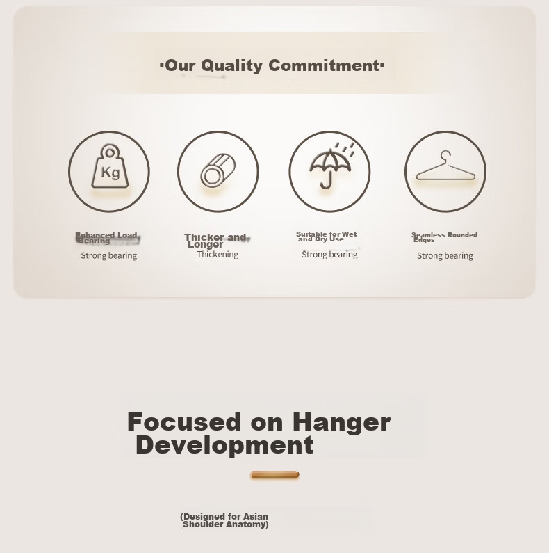Baicaoyuan Thickened Non-Slip Clothes Hangers, Large Size, 10-Pack for Adult Home and Student Dormitory Use 2