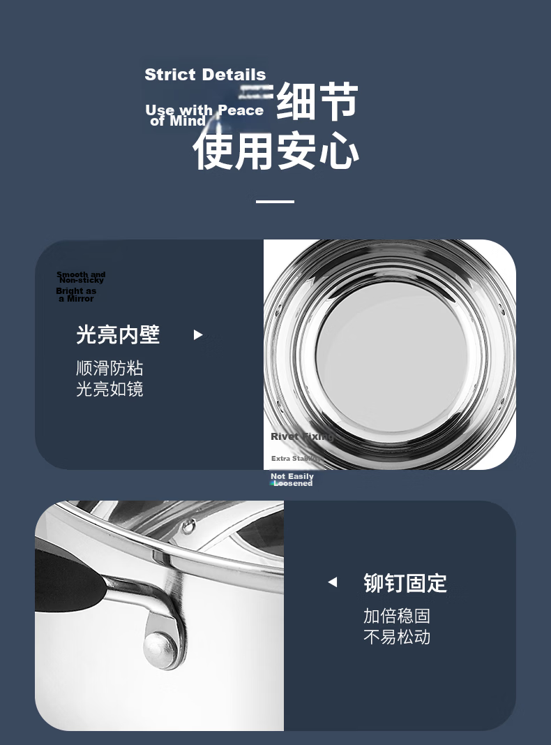 COOKER KING Stainless Steel Thick Soup Pot 316 Non-Coated Small Milk Pot for Noodles, Stewing And Soup Making, 20cm 15