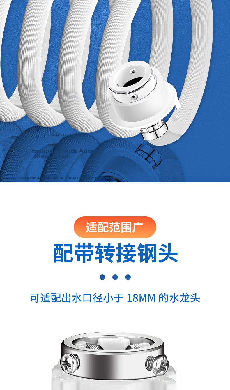 Lelandi Fully Automatic Washing Machine, 4-Meter Inlet Hose, 1/2 Inch Connector, Extended Hose, 4m, for Fully Automatic Drum And Impeller Washers, Water Inlet Extension Hose, Universal Interface with Steel Head, L8085 7