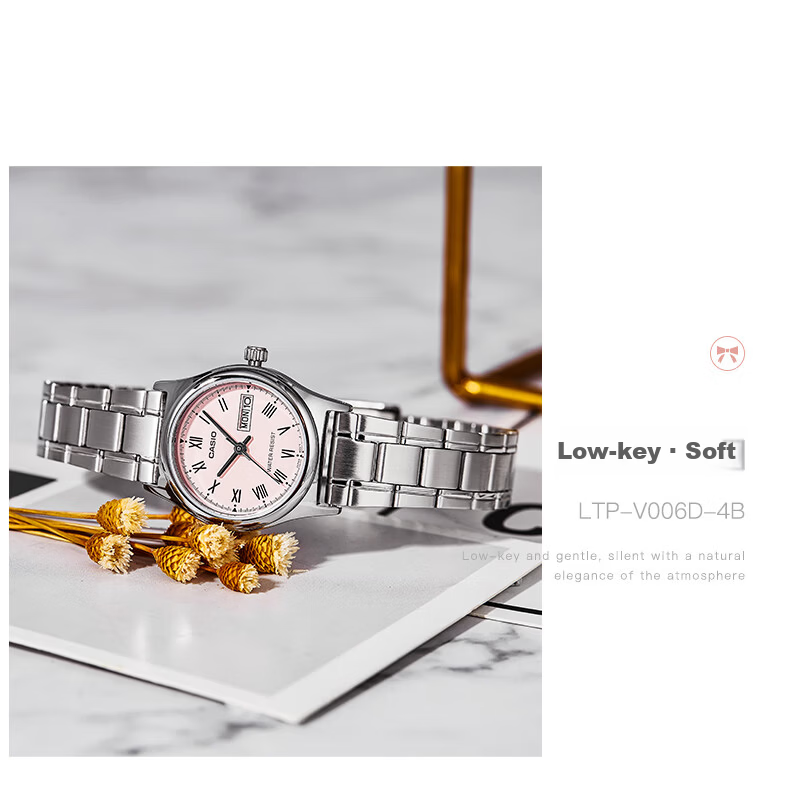 CASIO Women's Watch Simple Elegant Analog Quartz LTP-V006D-1B Valentine's Day Gift for Girlfriend 16