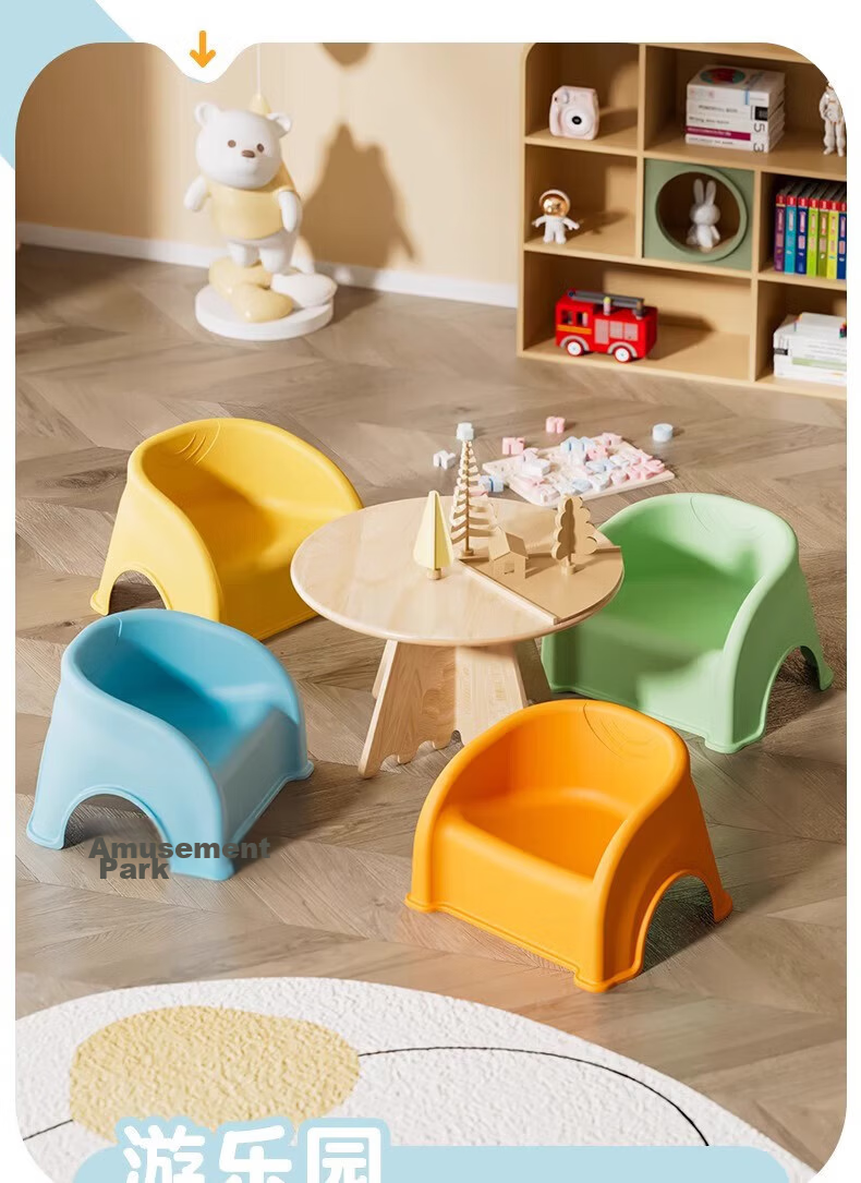 COODORA Baby Stool Infant Learning Seat Kindergarten Children's Backrest Small Chair Non-Slip Stool Bathroom Bath Stool 13