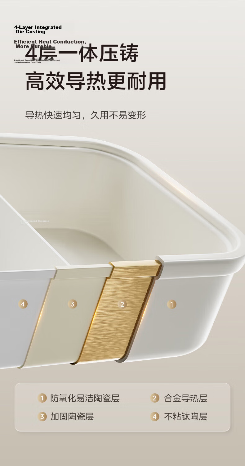 Midea Electric Hot Pot, Hot Pot-Specific Pot, Detachable Multifunctional Pot, Electric Cooking Pot, Shabu-Shabu Pot, Hot Pot Pot, Rapid Boiling, 8L Household Multipurpose Pot HGS382702 17