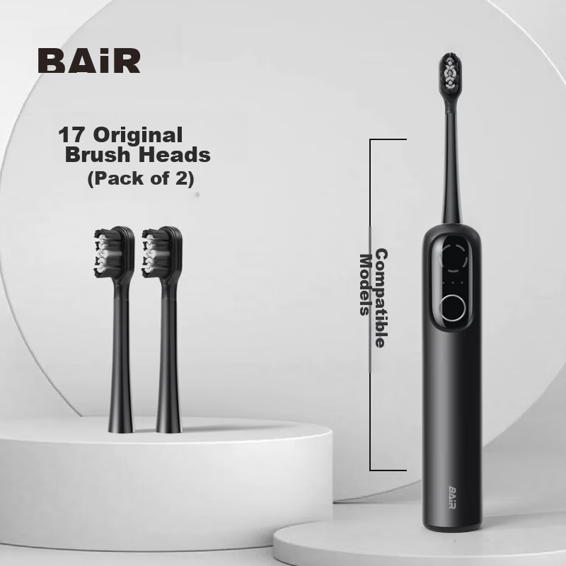 Bayer Original Electric Toothbrush Heads i7 Series Model (Opened Packaging No Refund) i7 Black Original Brush Heads 2pcs 1