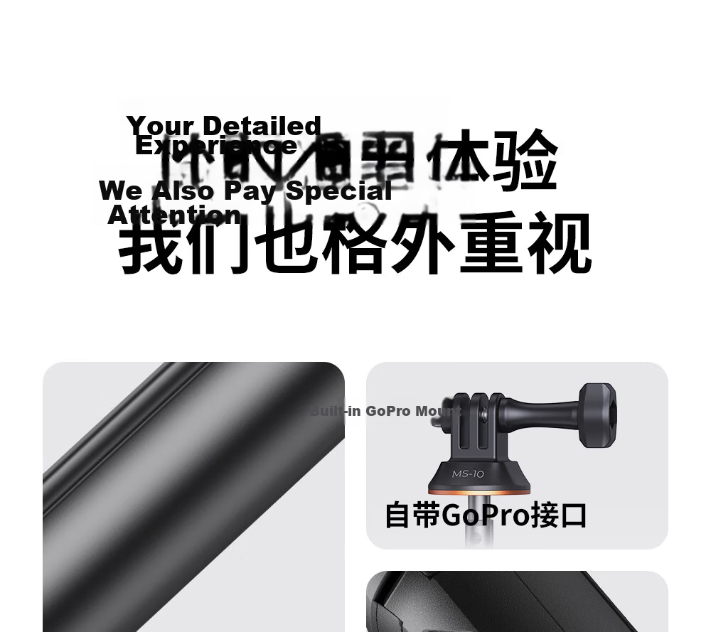 K&F CONCEPT Desktop Mini Tripod Stand Portable Extension Selfie Stick Tripod Accessories for DJI Osmo 360 Action 6/5 Pro/4/3 and GoPro 13 Sports Cameras 19